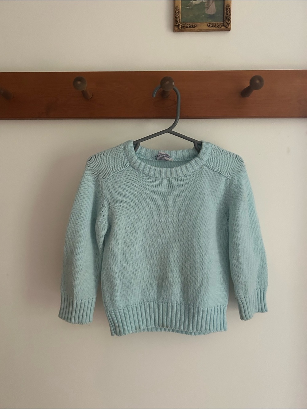 Vintage Light Blue Kids Crewneck Sweater